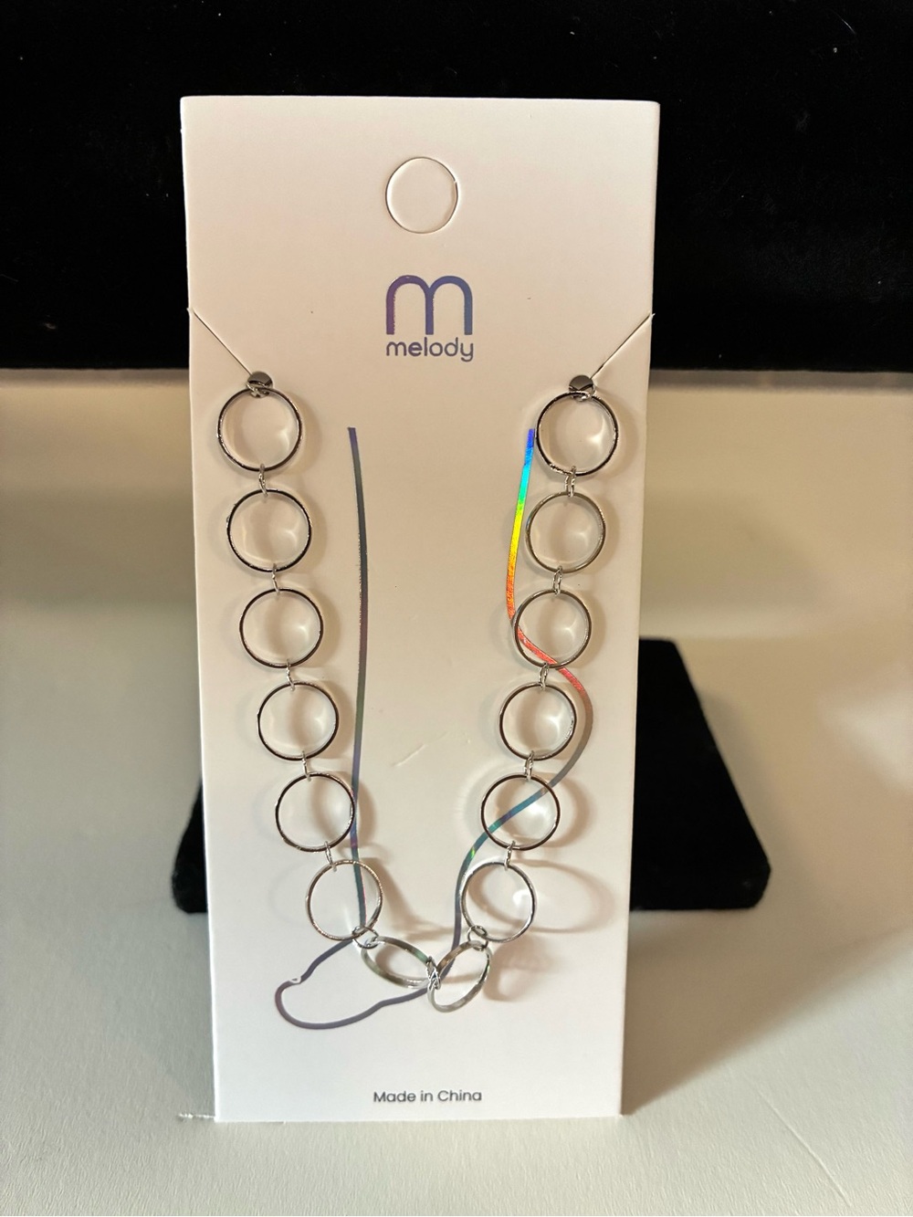 Melody Silver Linked Circle Anklet